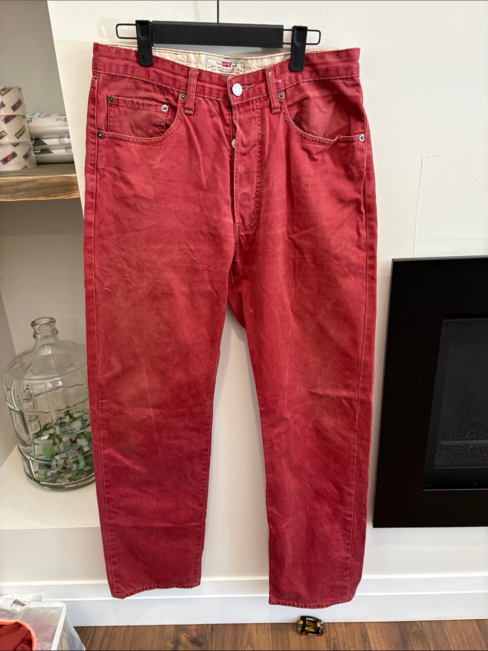 Levi's Red Straight-Leg Jeans